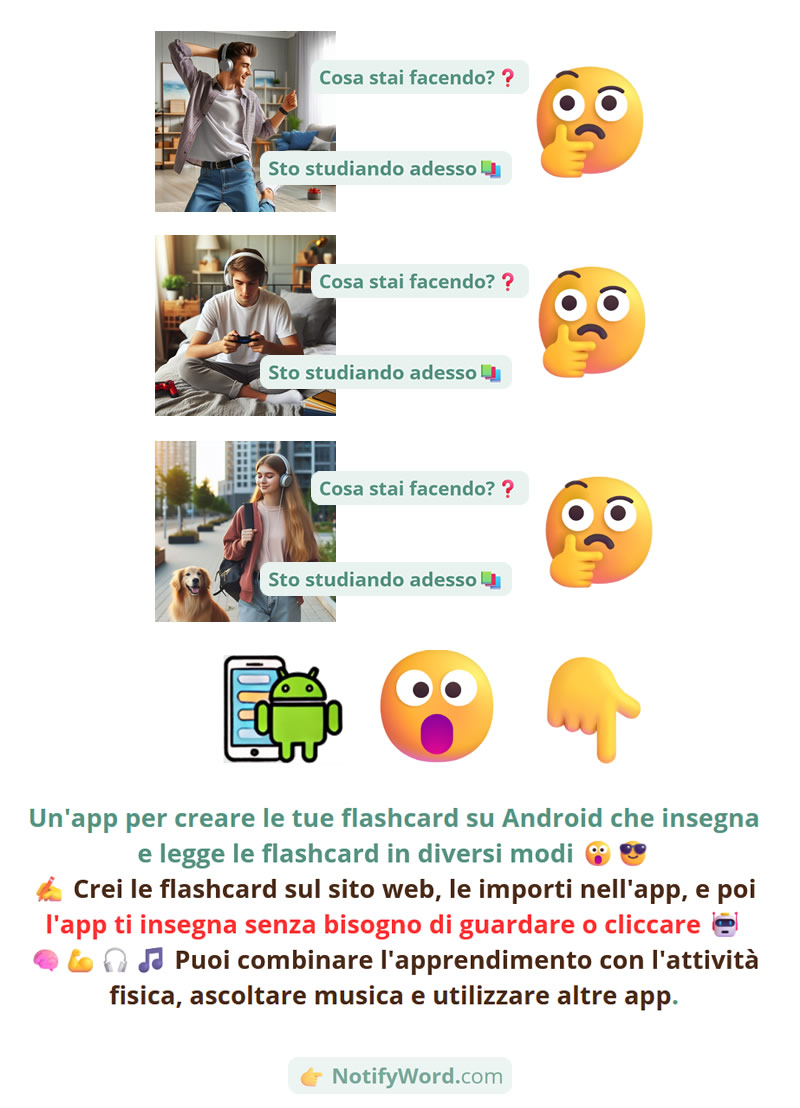 Un'app per imparare in diversi modi con le flashcard